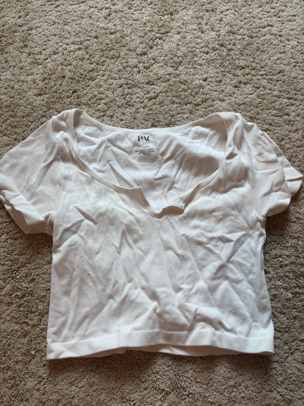 PacSun White Ribbed Scoop Tank